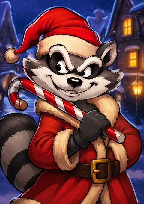 Winter Raccoon – visuel du jeu (illustration)