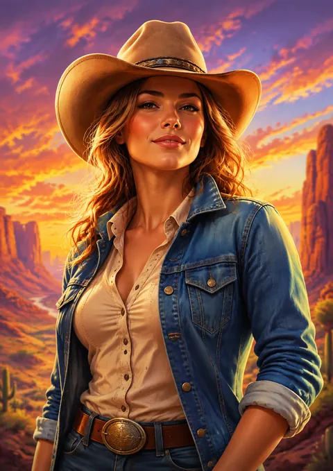 Cowgirl – visuel du jeu (illustration)