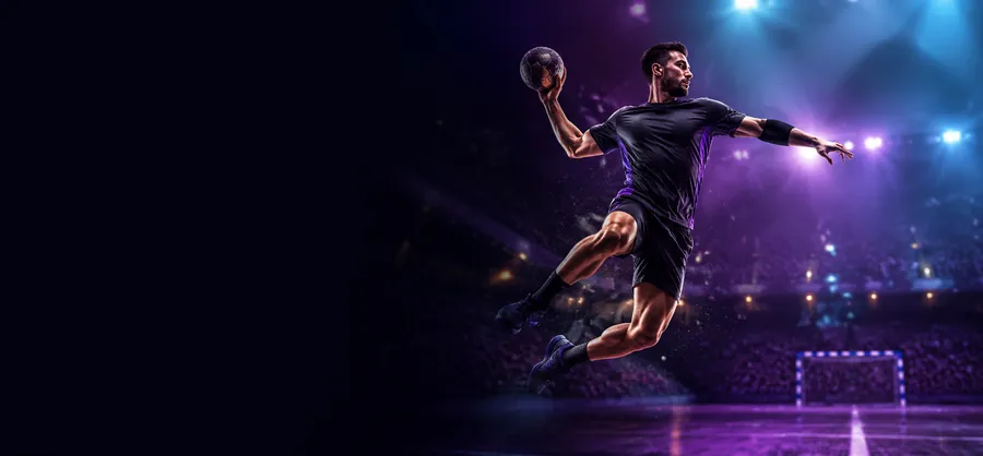 Handball – illustration sportive (sans texte)