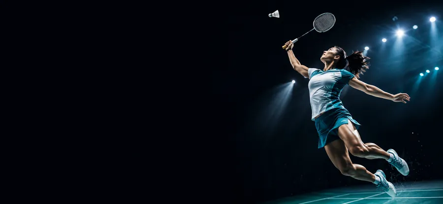 Badminton – illustration sportive (sans texte)