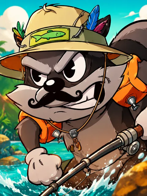 Angler Raccoon – visuel du jeu (illustration)