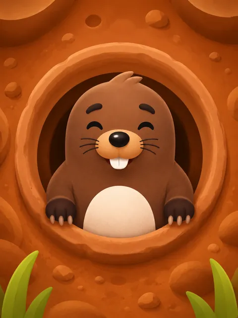 Moles – visuel du jeu (illustration)