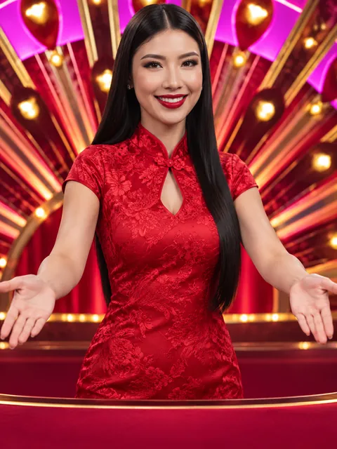 Baccarat Red Fan – game artwork (illustration)